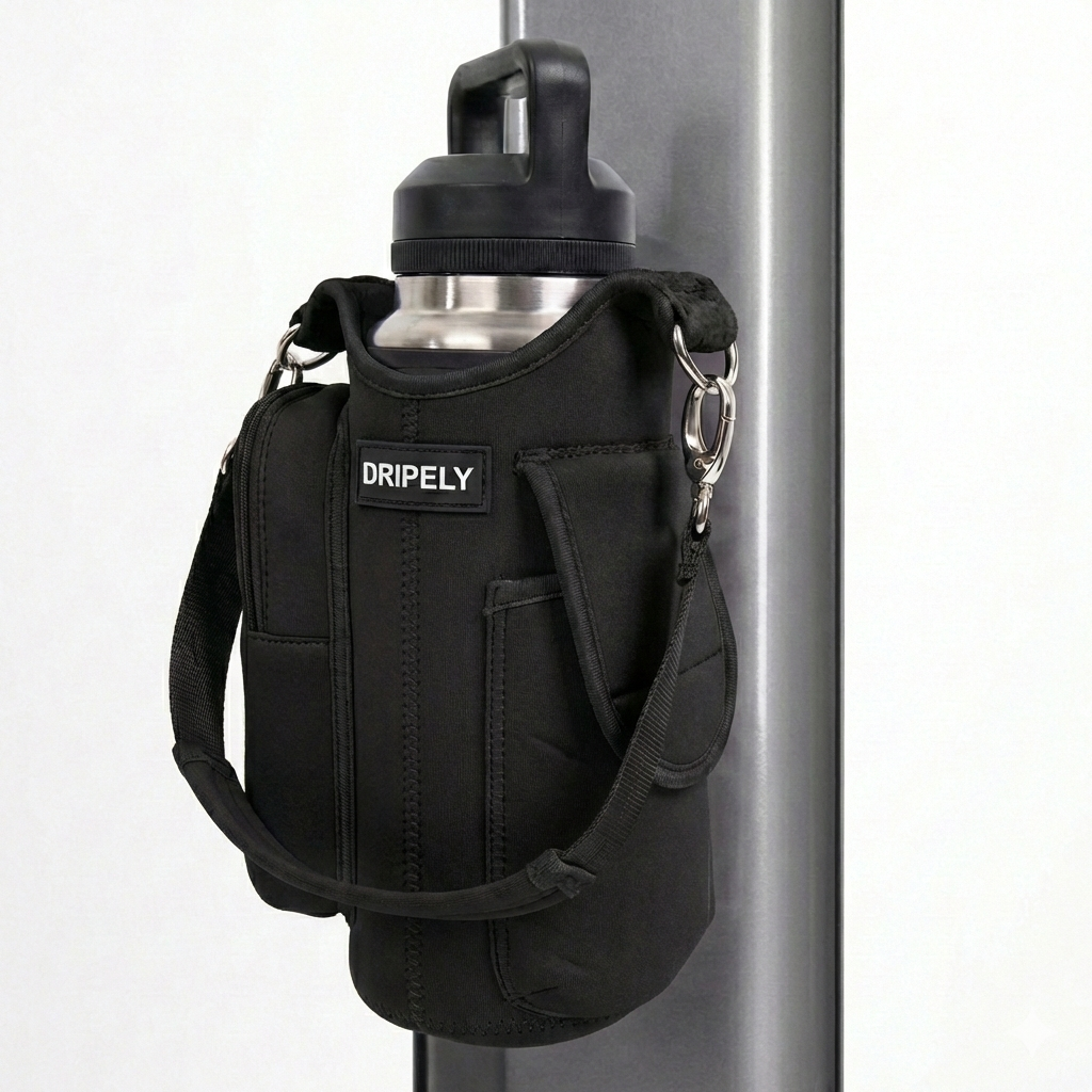 Torba na butelkę z wodą i kieszenią na telefon – uchwyt na ramię do siłowni