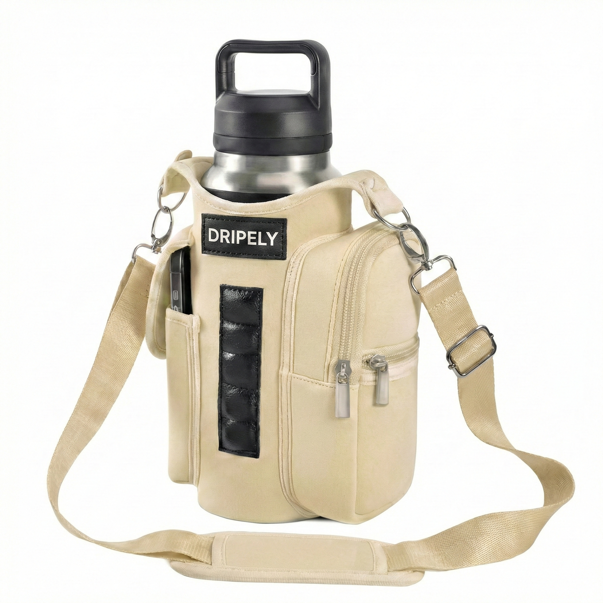 Torba na butelkę z wodą i kieszenią na telefon – uchwyt na ramię do siłowni