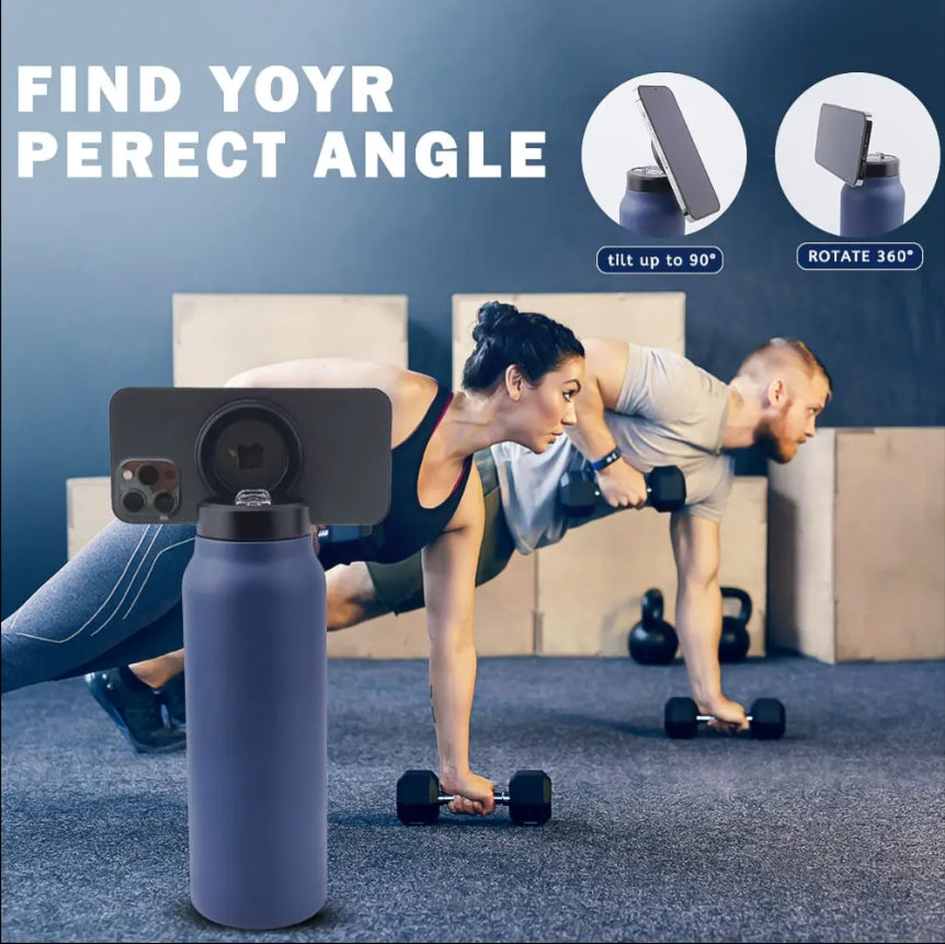 Butelka na wodę MagSafe z magnetycznym uchwytem na telefon – Smart Hydration 710 ml