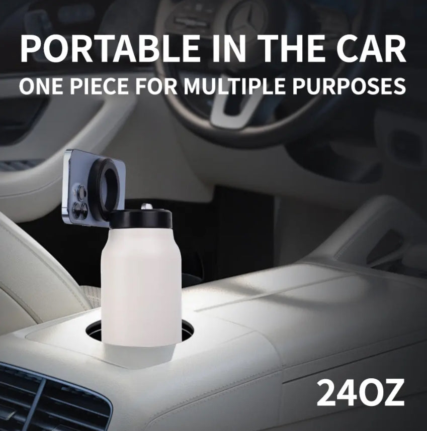 Butelka na wodę MagSafe z magnetycznym uchwytem na telefon – Smart Hydration 710 ml