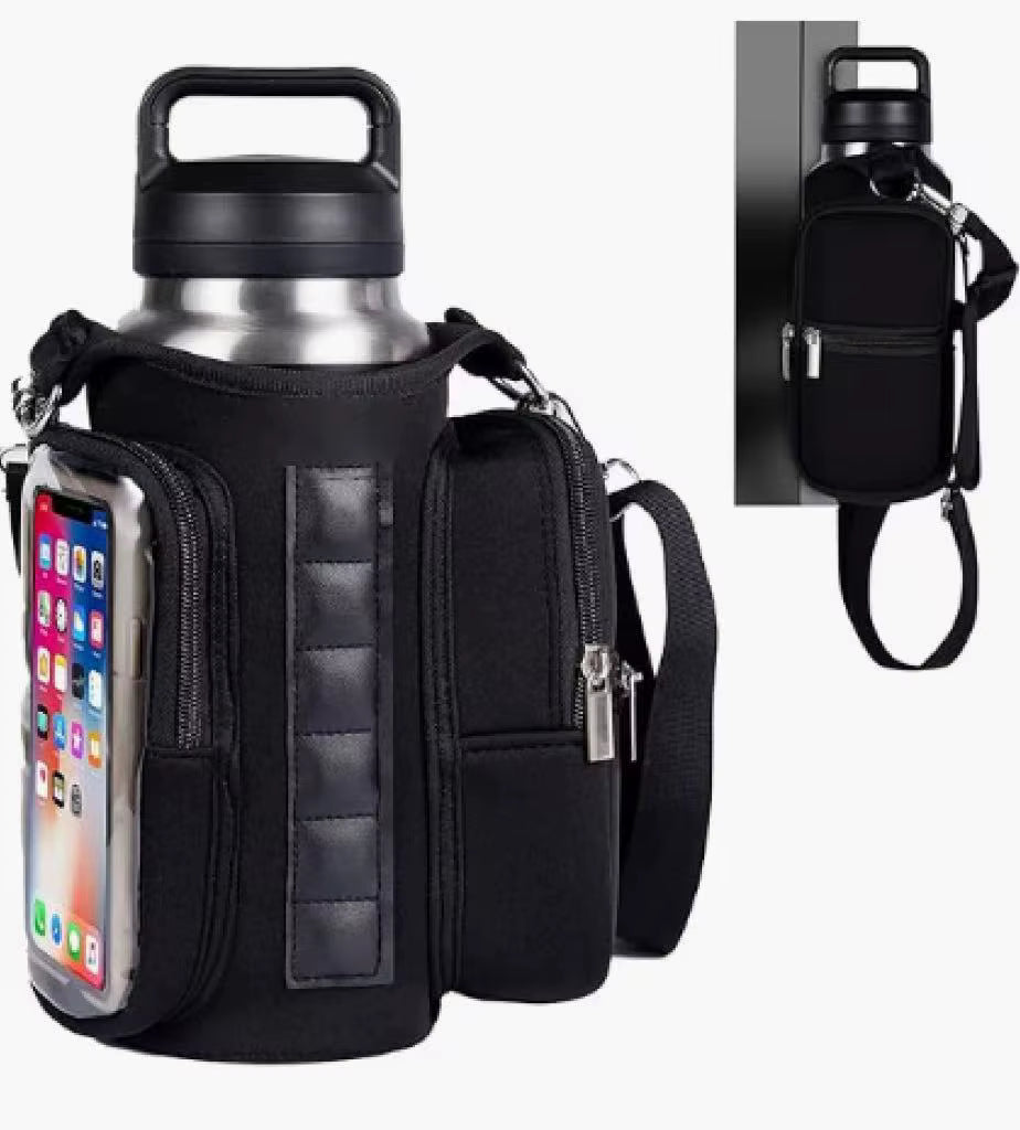Torba na butelkę z wodą i kieszenią na telefon – uchwyt na ramię do siłowni